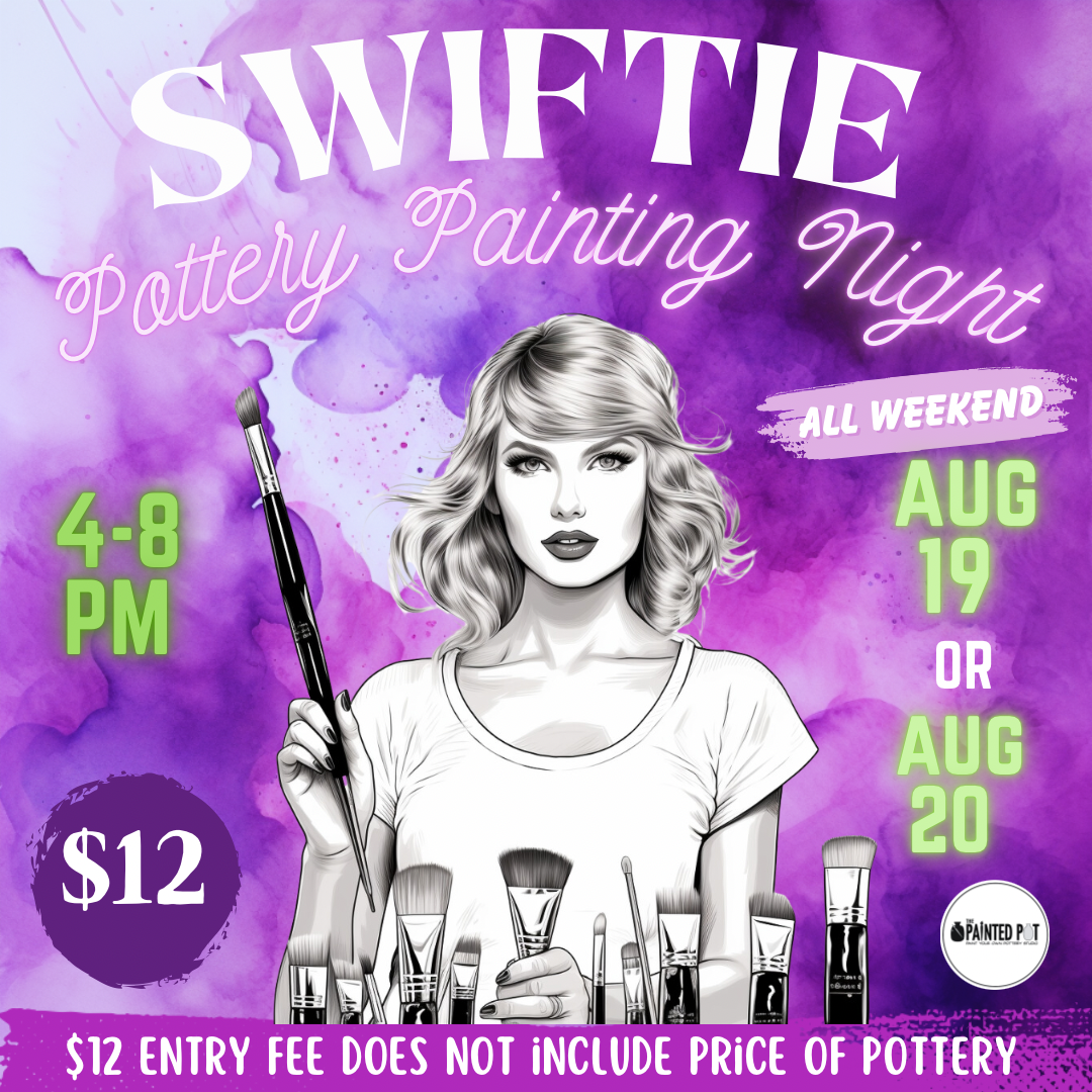 Swiftie Pottery Painting Night – Painted Pot
